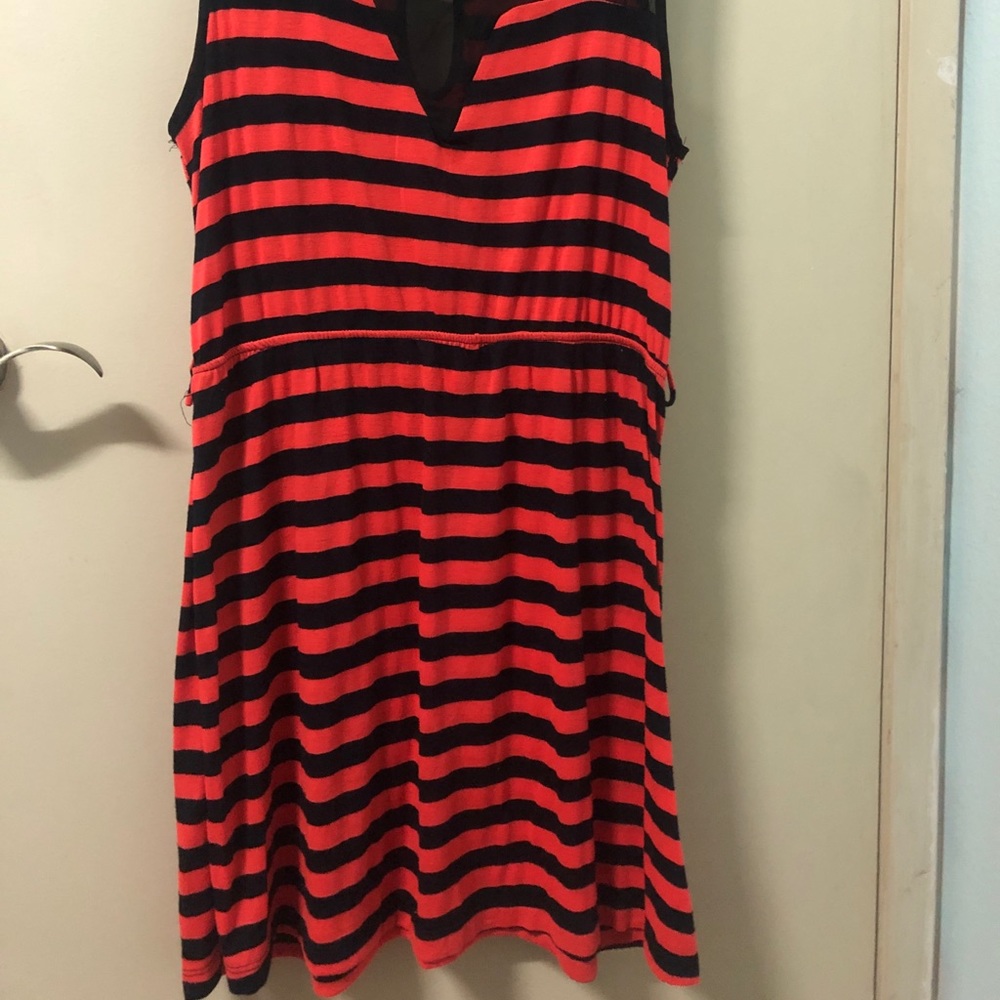 Black and orange striped dress